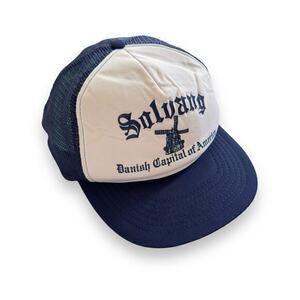 Vintage Foam Corded Solvang California Mesh Snapback Trucker Hat 1980’s Windmill